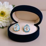 золотые серьги с полудрагоценными камнями 17081467